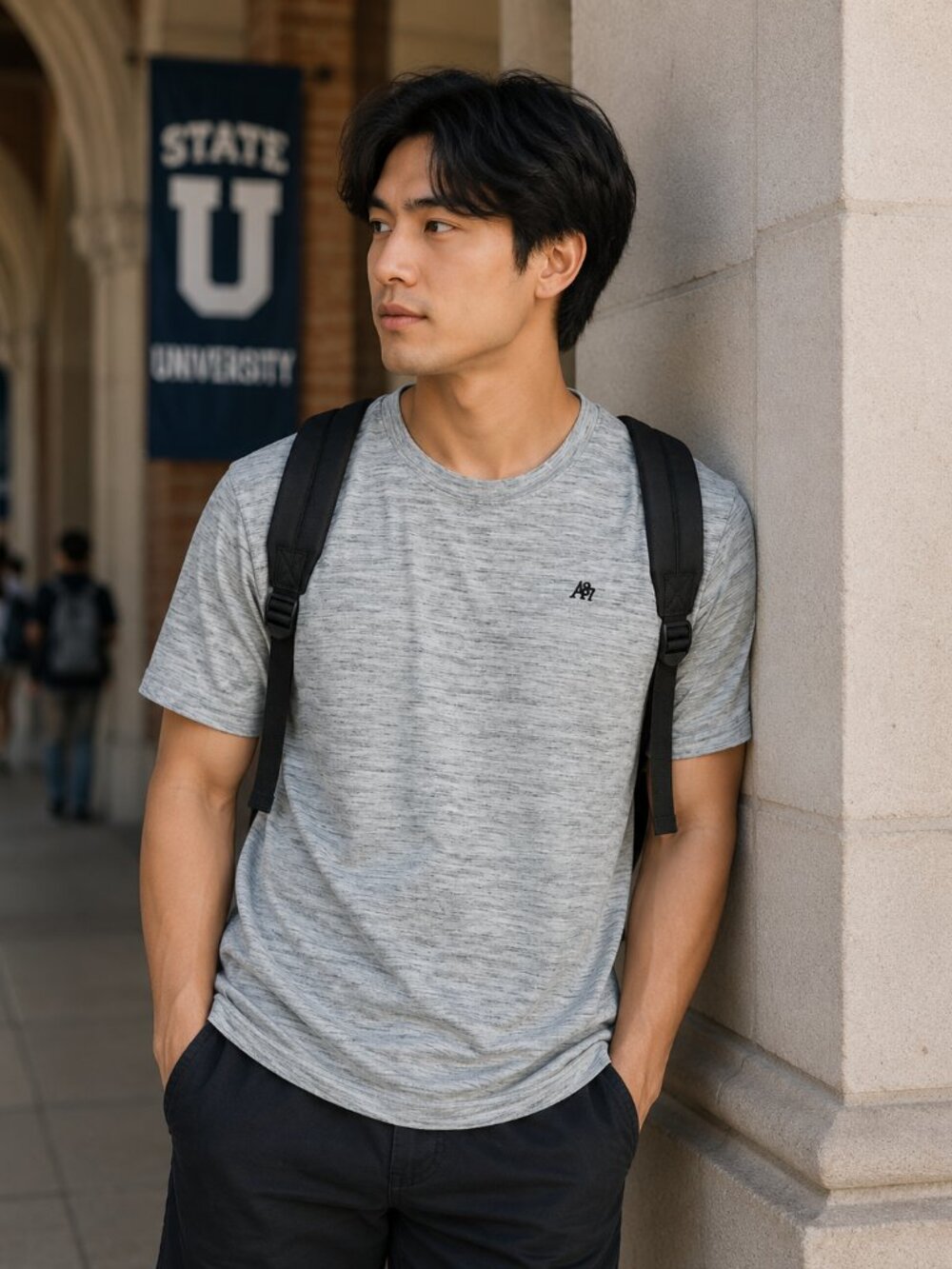 Aéropostale Men’s XL Heathered Mint Green Crewneck Tee | Soft Cotton Blend Logo